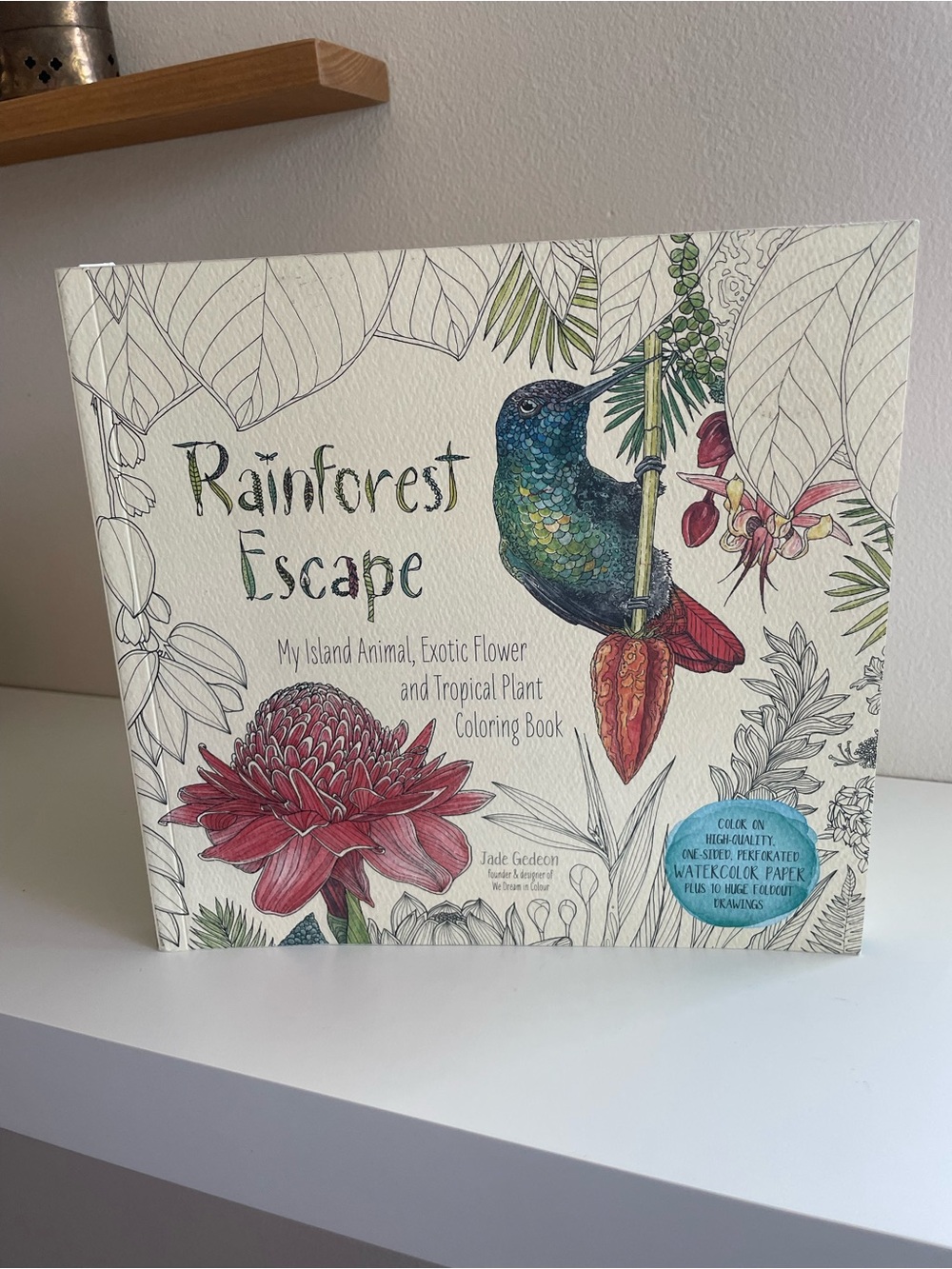 Rainforest Escape Coloring Book - Tropical Bird & Flower